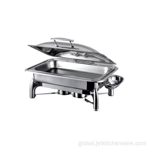 Chafing Pans Hydraulic Style Chafing Dish With Glass Window Lid Manufactory